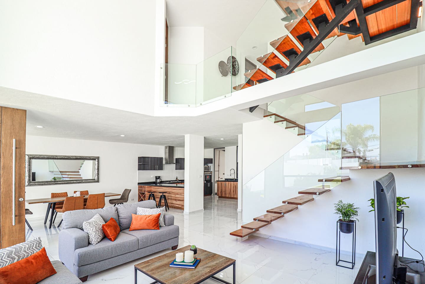 Sala — casa con alberca en Cuernavaca para fin de semana
